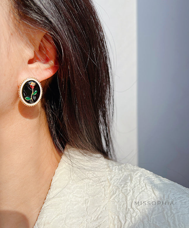 Ryleigh French Rose Earrings [CTP5T13D]