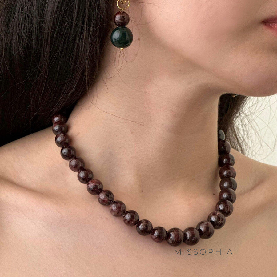Sabiha Natural Stone Necklace [YWSPK0YC]