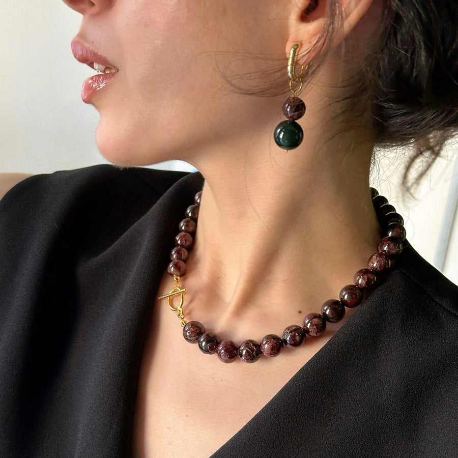 Sabiha Natural Stone Necklace [YWSPK0YC]