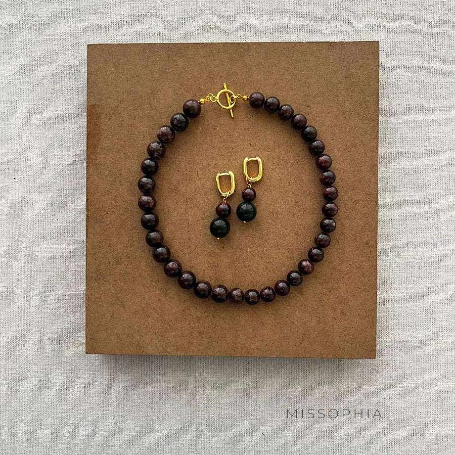 Sabiha Natural Stone Necklace [W9R4R7UA]