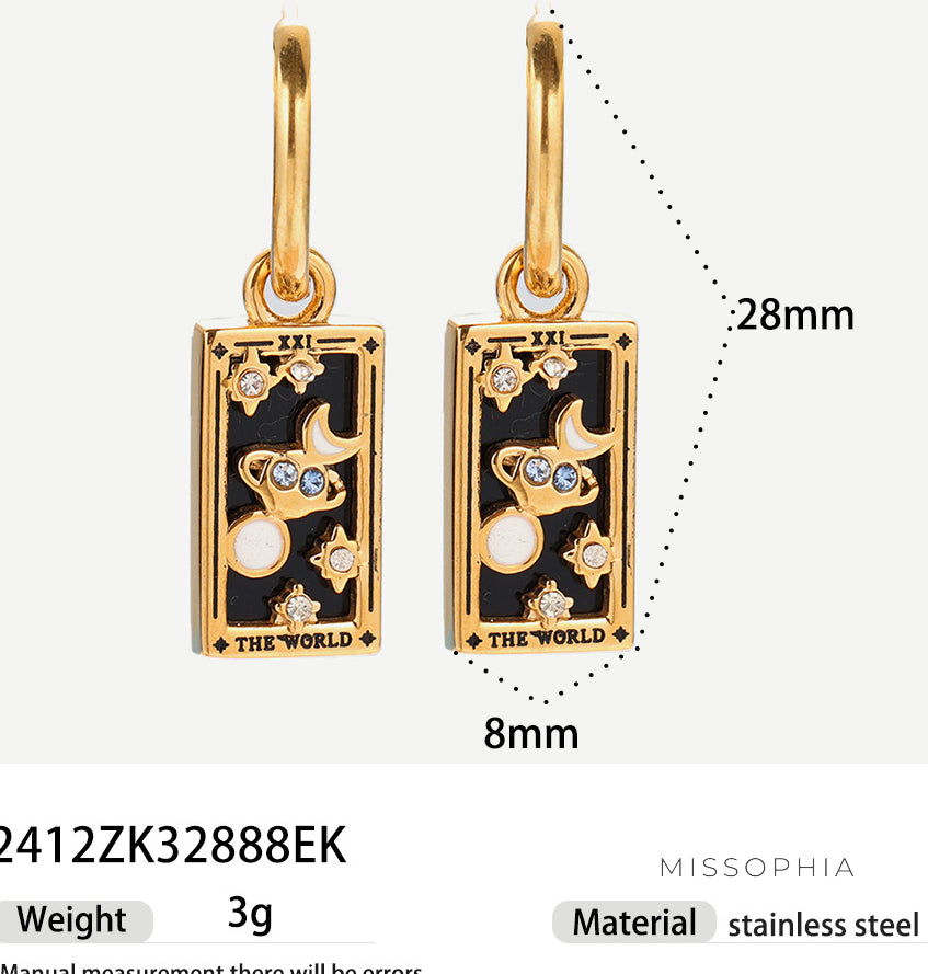 Sama Enamel Tarot Drop Earrings [JWGDZRI3]