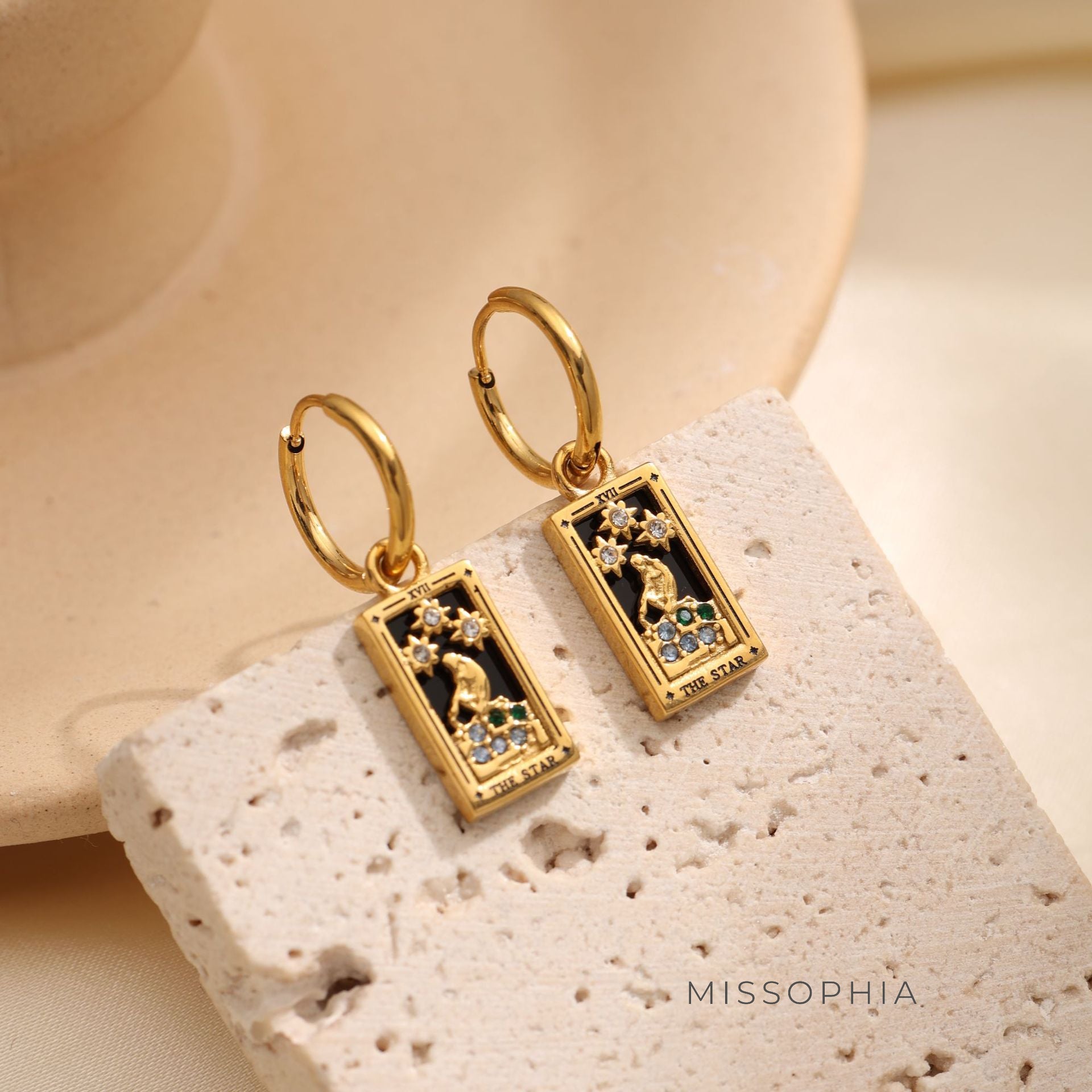 Sama Enamel Tarot Drop Earrings [ATDPOU24]