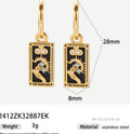 Sama Enamel Tarot Drop Earrings [HI224OBC]