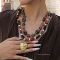 Silvana Colorful Heart Necklace [8TC14348]