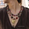 Silvana Colorful Heart Necklace [EZSIM2OS]