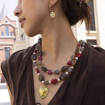 Silvana Colorful Heart Necklace [LQPZYL46]