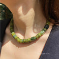 Solana Green Shell Beaded Necklace [MONWKTTK]