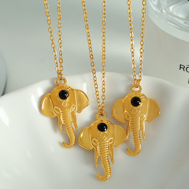 Tristyn Lucky Elephant Necklace [8ACUZSOS]
