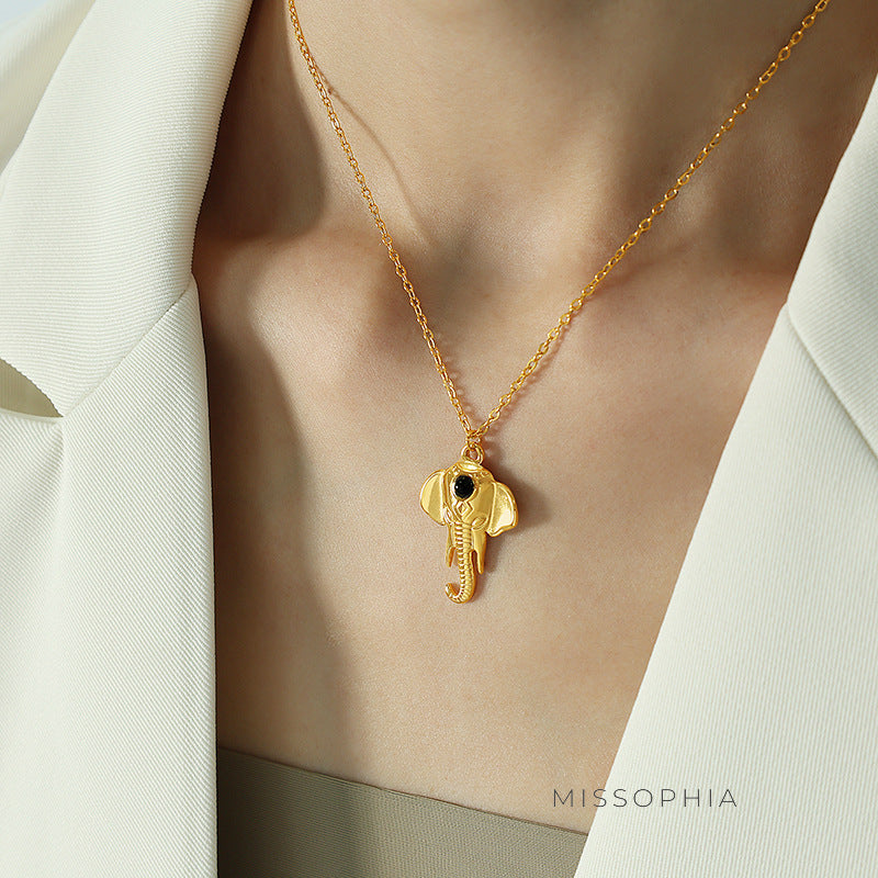 Tristyn Lucky Elephant Necklace [503DXA9Q]