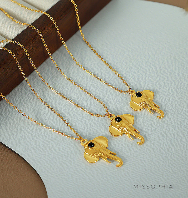 Tristyn Lucky Elephant Necklace [FSQC2OM3]