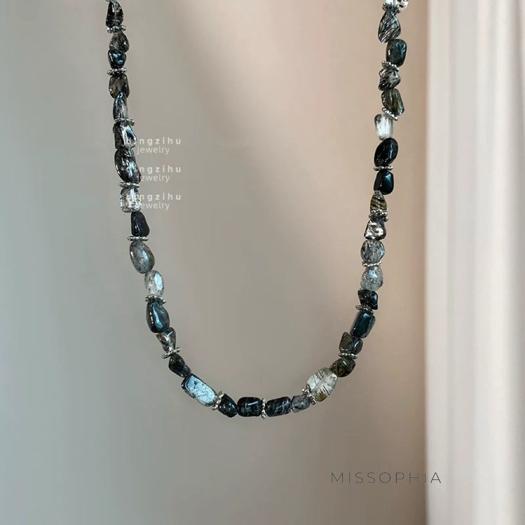 Varnika Irregular Black Quartz Necklace [4EAGKJUF]