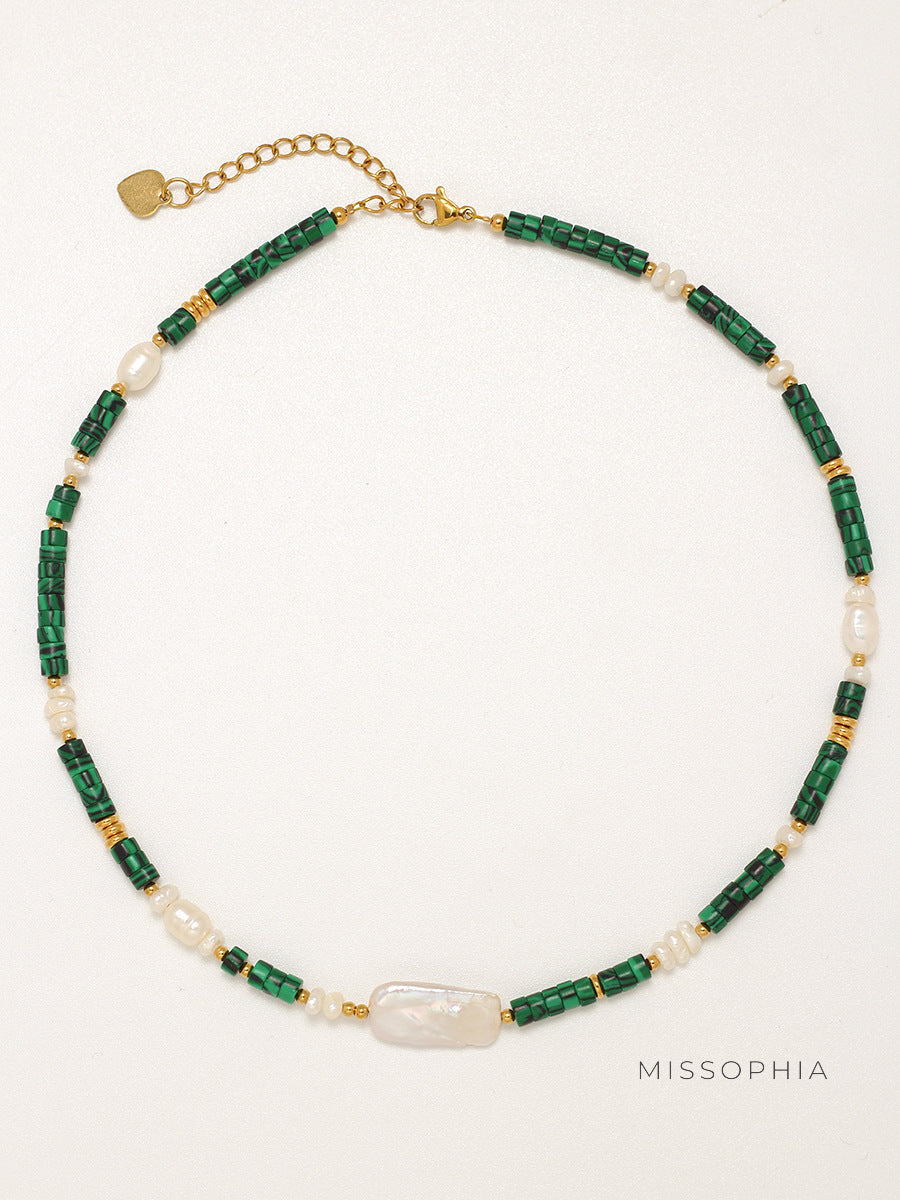 Venus Lapis Pearl Necklace [NATZOB3J]