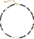 Venus Lapis Pearl Necklace [DMGHG8BD]