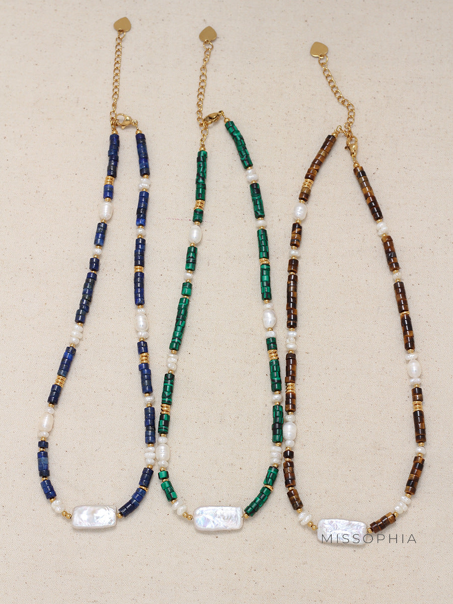 Venus Lapis Pearl Necklace [6TCFZ7Y3]