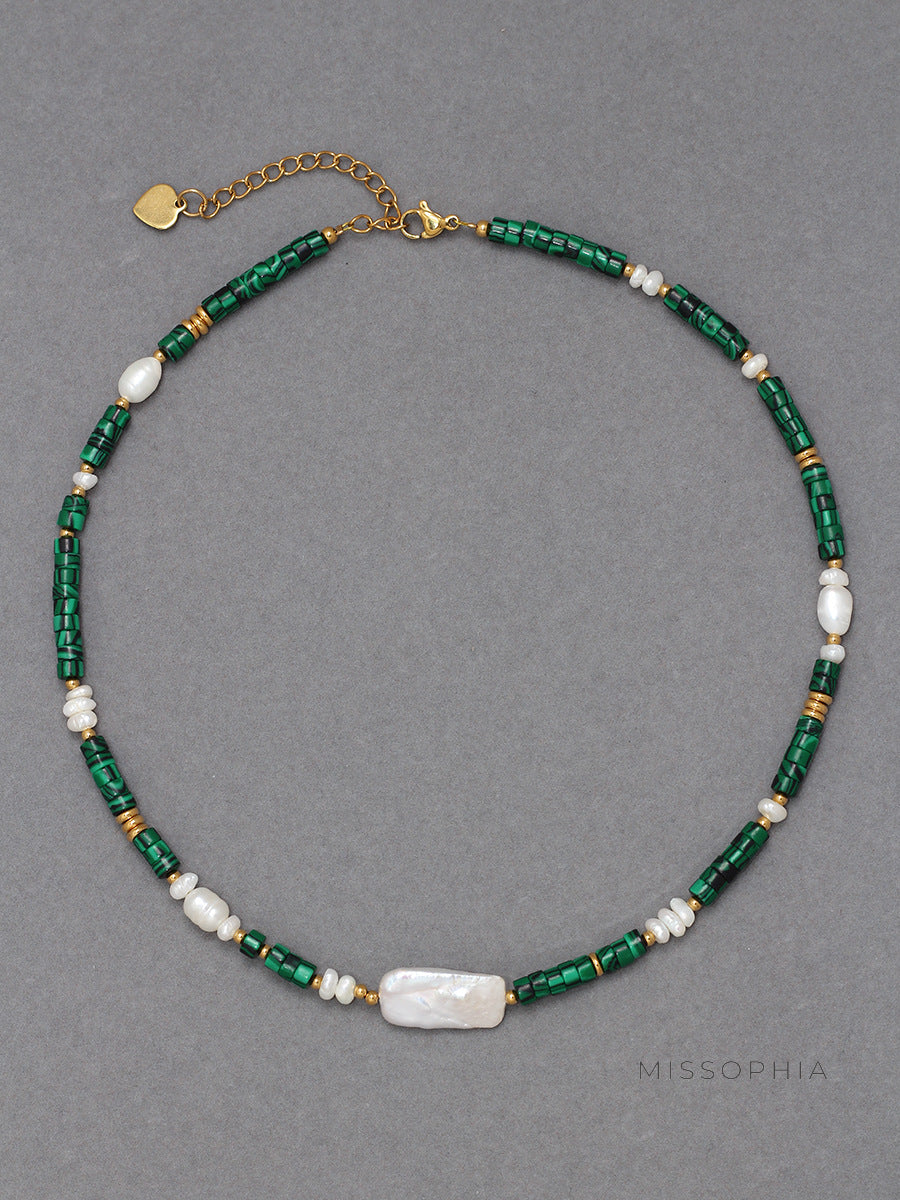 Venus Lapis Pearl Necklace [DBANZLMB]