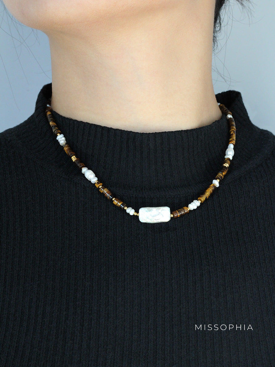 Venus Lapis Pearl Necklace [0PI84H7P]