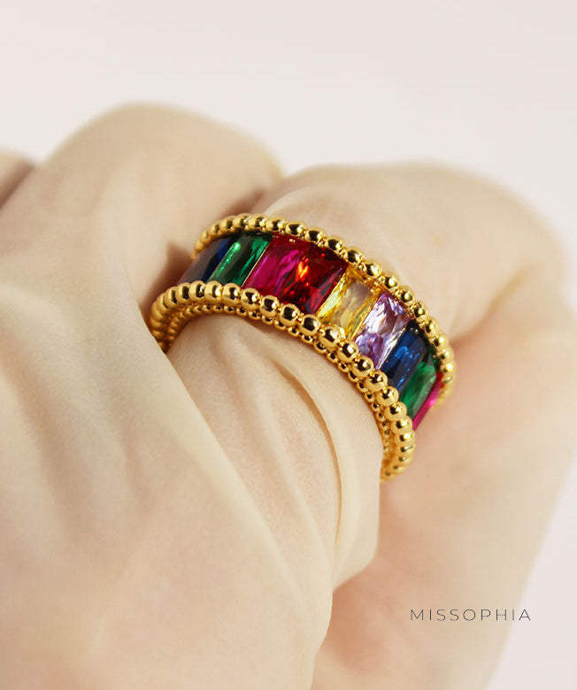 Violette Rainbow Zircon Ring [UO0EQ83O]