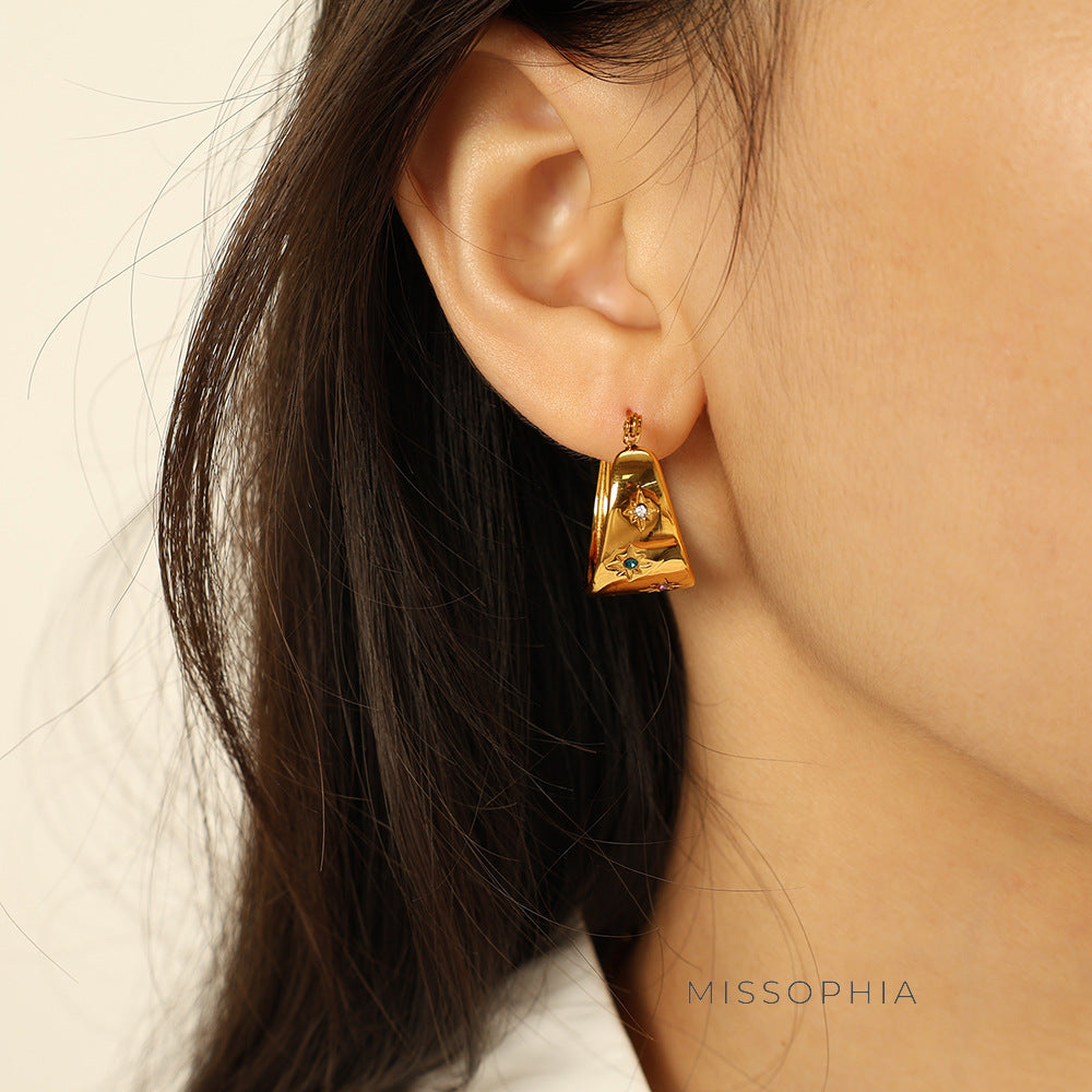 Waverly Colorful Star Hoop Earrings [X9MA8C78]