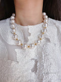 Wesley Textured Pearl Necklace Set [PRVYEIMB]