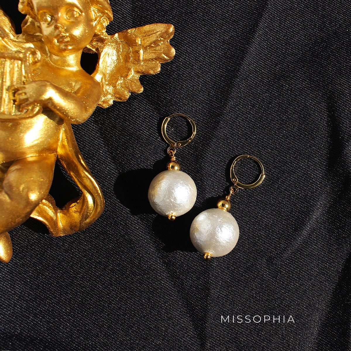 Wesley Textured Pearl Necklace Set [M3CLA7I4]