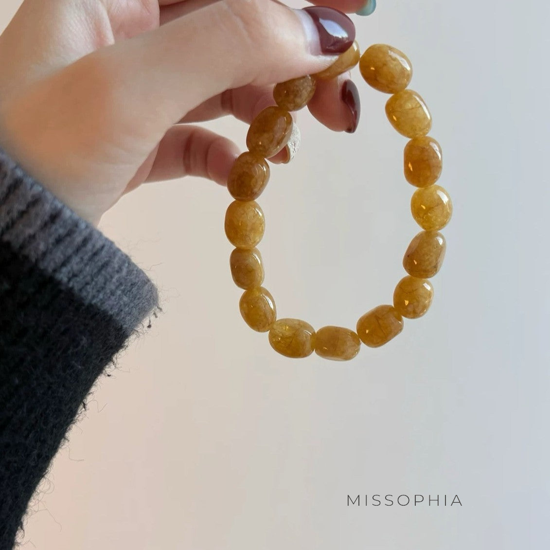 Wynter Chalcedony Beaded Bracelet [835XPTBX]
