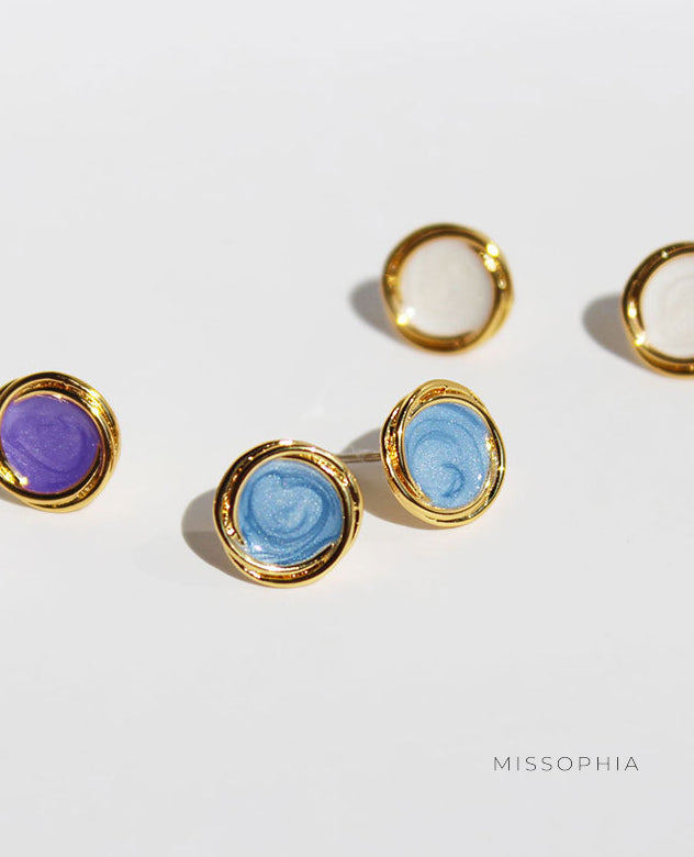 Yaslin Spiral Enamel Drop Earrings [WLHA1D10]
