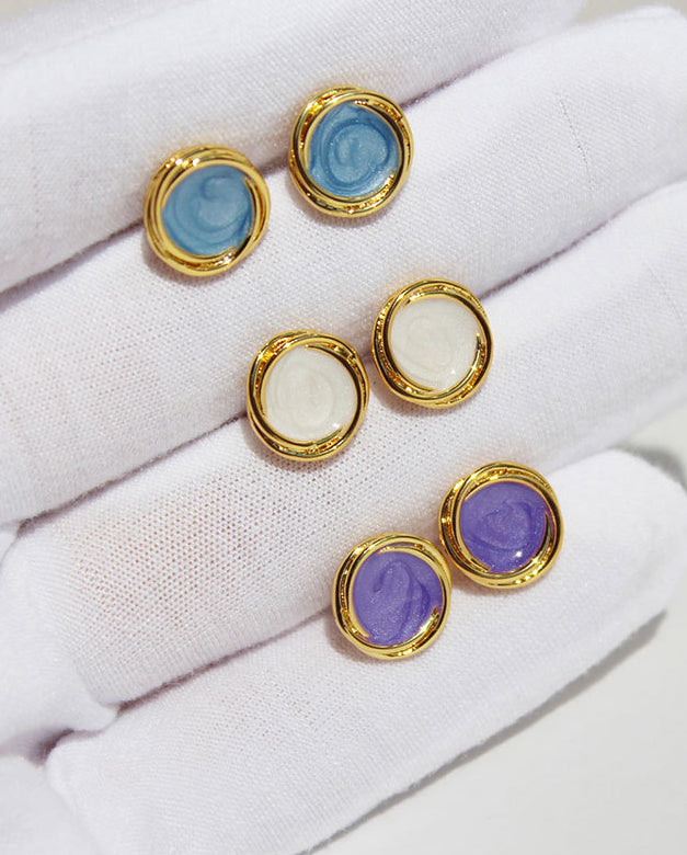 Yaslin Spiral Enamel Drop Earrings [WLHA1D10]